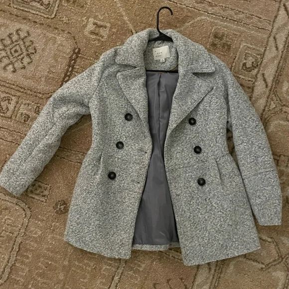 Women’s Grey Peacoat - Picture 1 of 2
